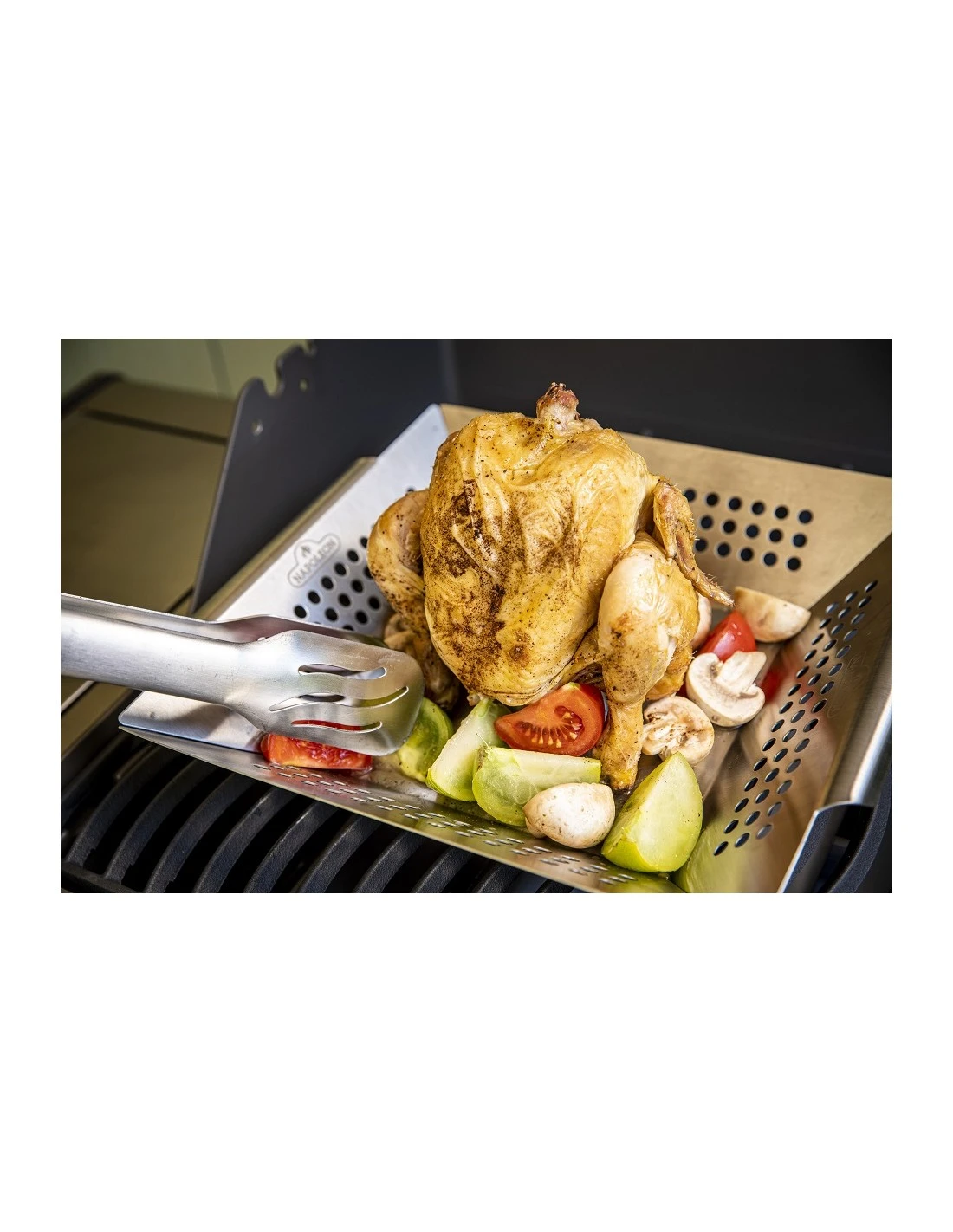 Napoleon Wok - Plateau De Cuisson Avec Support Poulet 2 Napoleon Wok - Plateau De Cuisson Avec Support Poulet – Image 2